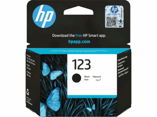 HP 123 Black Original Ink Cartridge, F6V17AE
